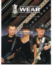 2005 LEVY's Guitar Straps CHRIS WILSON Terry Bolton ALEX BACH VIntage Print Ad