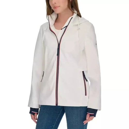 NWT Tommy Hilfiger women's Lightweight Windbreaker Color White Size M - Picture 2 of 6