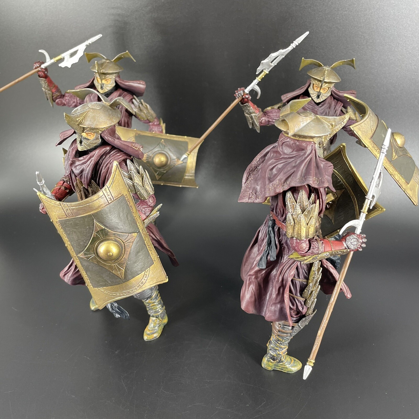 2002 Lord of the Rings EASTERLING Army Builder Action Figure Lot of 4 ToyBiz