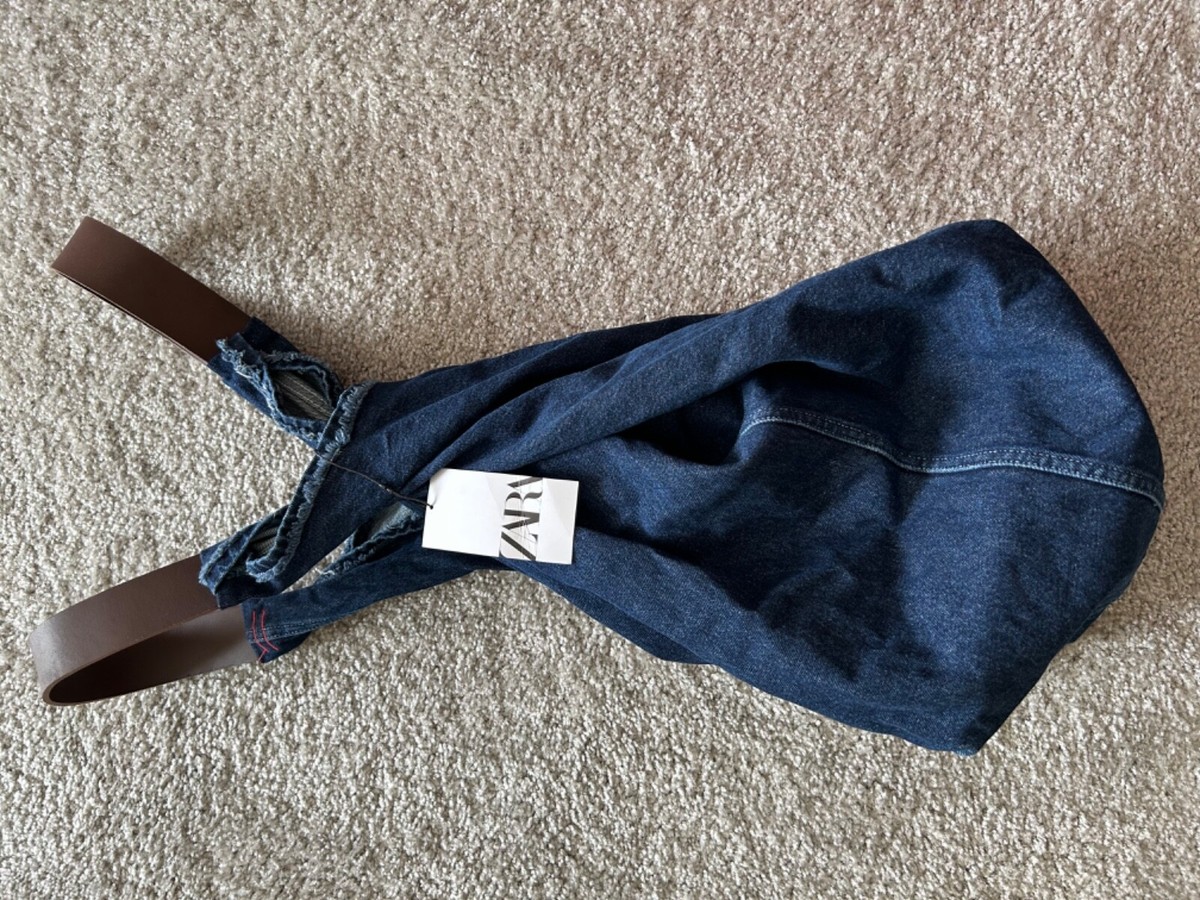 New unisex denim Zara denim bag | eBay