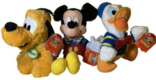 3 Vintage Disney Mickey Mouse Collectible Plush Mickeys Stuff for Kids Mattel