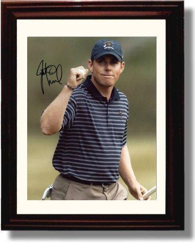 Framed Justin Leonard Autograph Promo Print - Picture 1 of 2