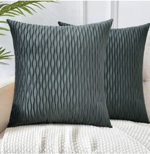 LHKIS 2 Pk Throw Pillow Covers Boho Decorative Cushion Cover - Gray - Sz: 18x18