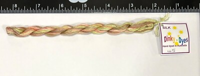 Dinky Dyes #45 Bush Baby 100% Silk Embroidery Thread 8 Mtrs Cross Stitch