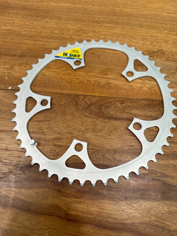 Plato vintage Shimano Biopace 5 pernos 130 mm BCD BMX ROAD Foto 2 de 3