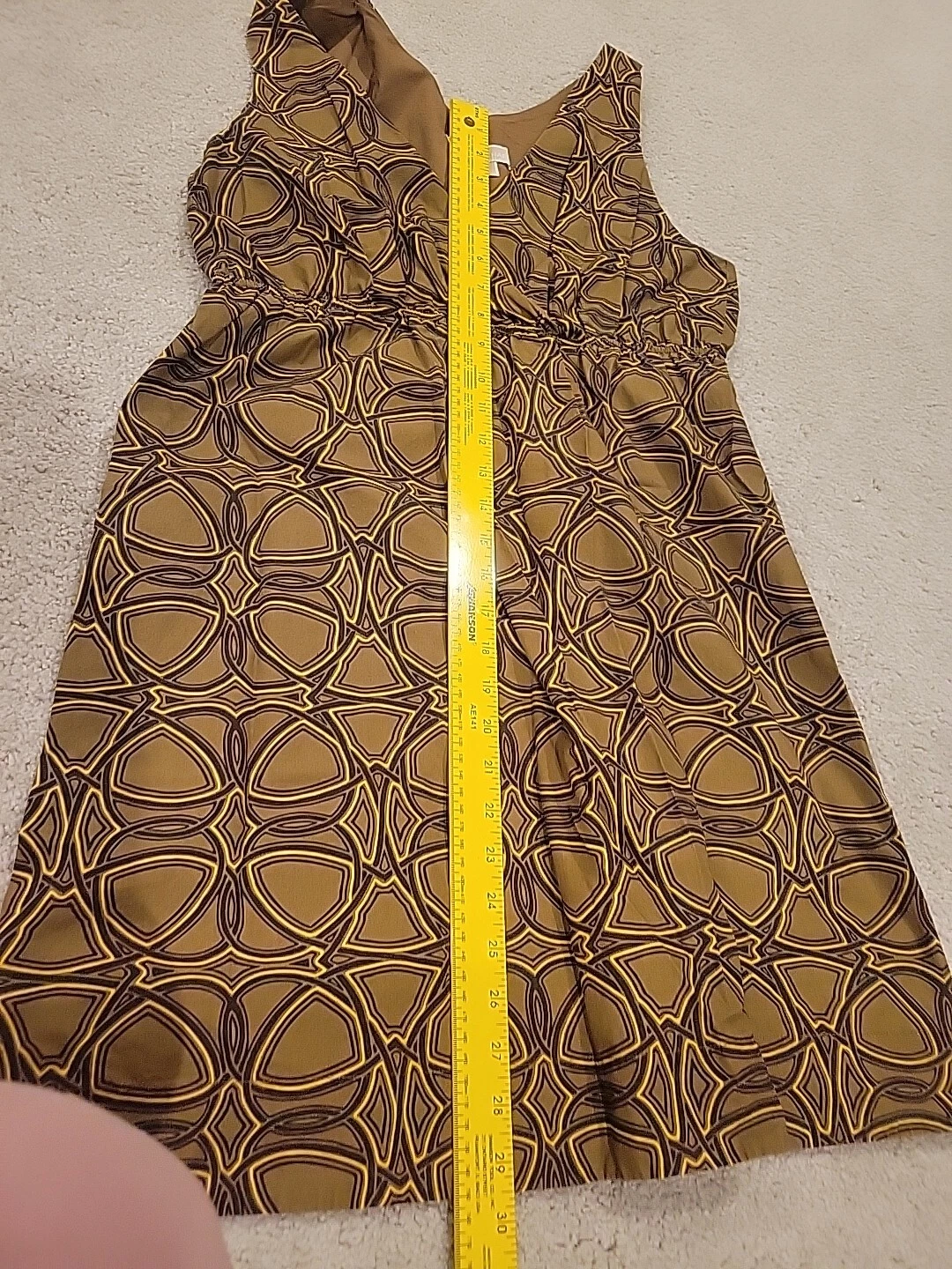 Michael Kors mini abito smanicato linea A scollo a V babydoll Y2K taglia large