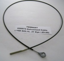 TENNANT 626073 Galvanized Cable (.16D 043.1L .31 Eye /.25-20) Prepaid Shipping 