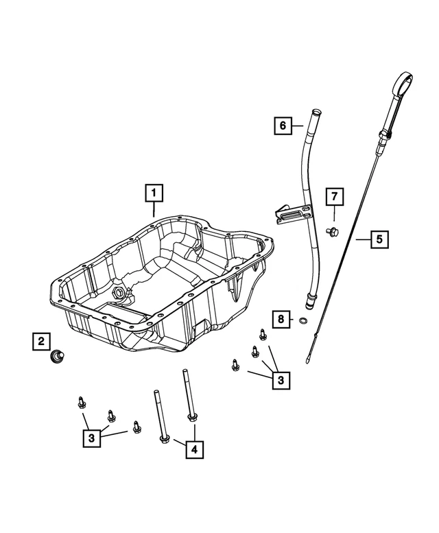 07-17 Dodge Caliber Jeep Compass Patriot cárter de aceite de fábrica Mopar nuevo OEM Foto 2 de 2