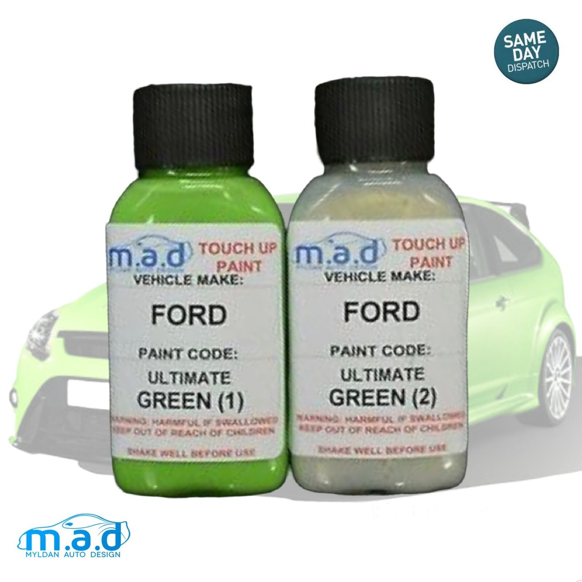 FORD ULTIMATE GREEN *LAYER 1 ONLY PAINT TOUCH UP KIT 30ML