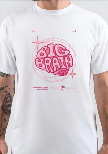 T-shirt unisex nuova con etichette Big Brain You Biggest Asset Use It Wisely - Foto 1 di 5