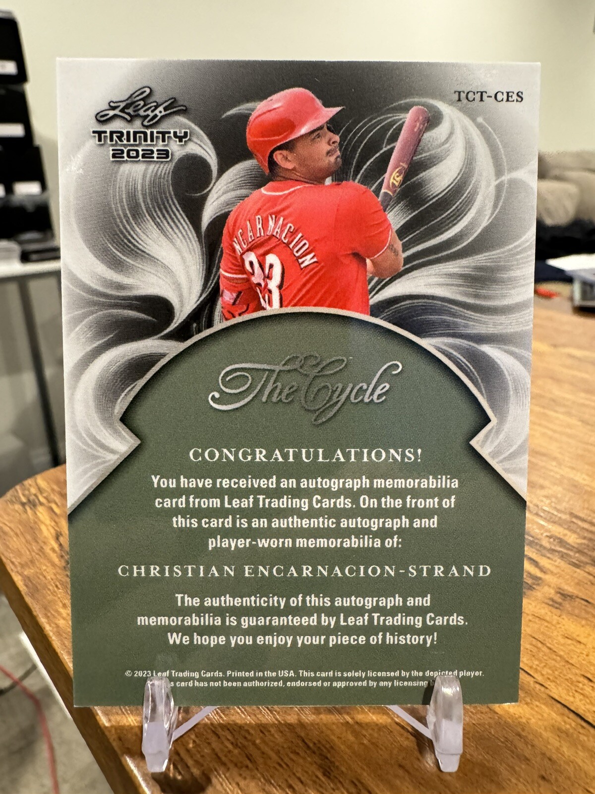 2023 Leaf Trinity Patch Autographs Silver Spectrum PACES Christian