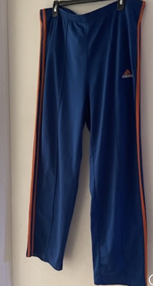 Vintage Y2K Adidas Mens Track Pants SZ M Blue & Orange Vintage Y2K Adidas Mens Track Pants SZ M Blue & Orange