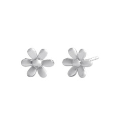 New Sterling Silver Daisy Flower Stud Earrings
