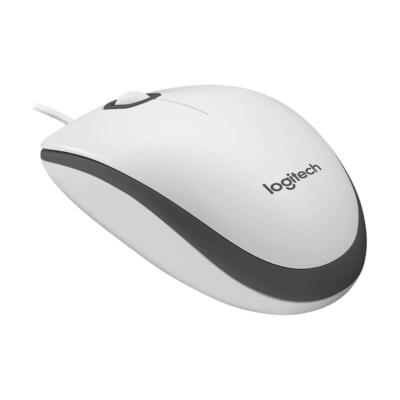 LOGITECH M100 MAUS MIT KABEL 910-006764 weiss USB beidhaendig (5099206106062)