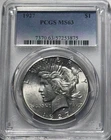 1927 Peace Silver Dollar PCGS MS63