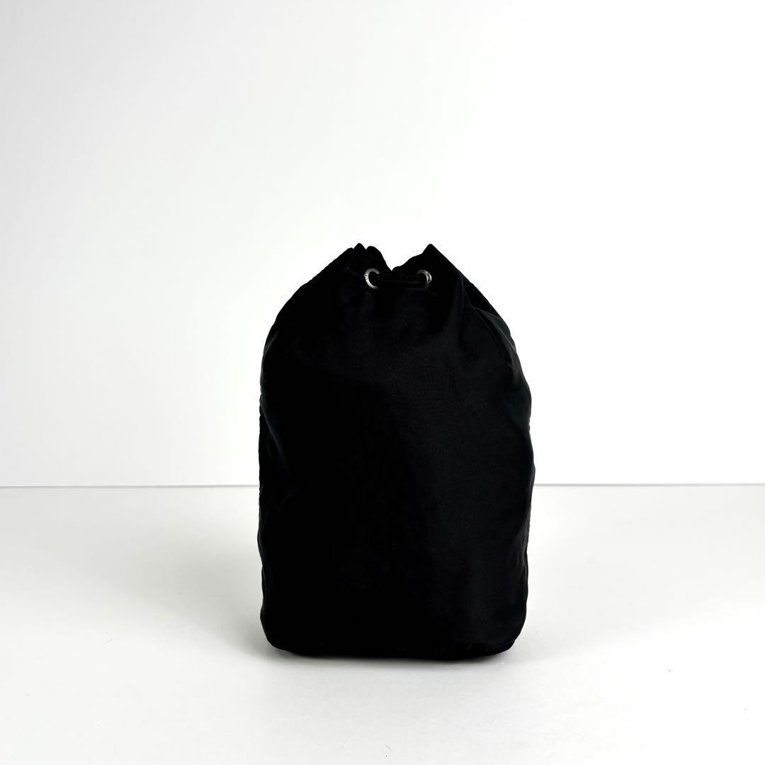 PRADA Drawstring Pouch Mini Bag Triangle Logo Bla… - image 3