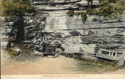 Eureka Springs AR Little Eureka Spring c1900s-10s Vintage Postcard