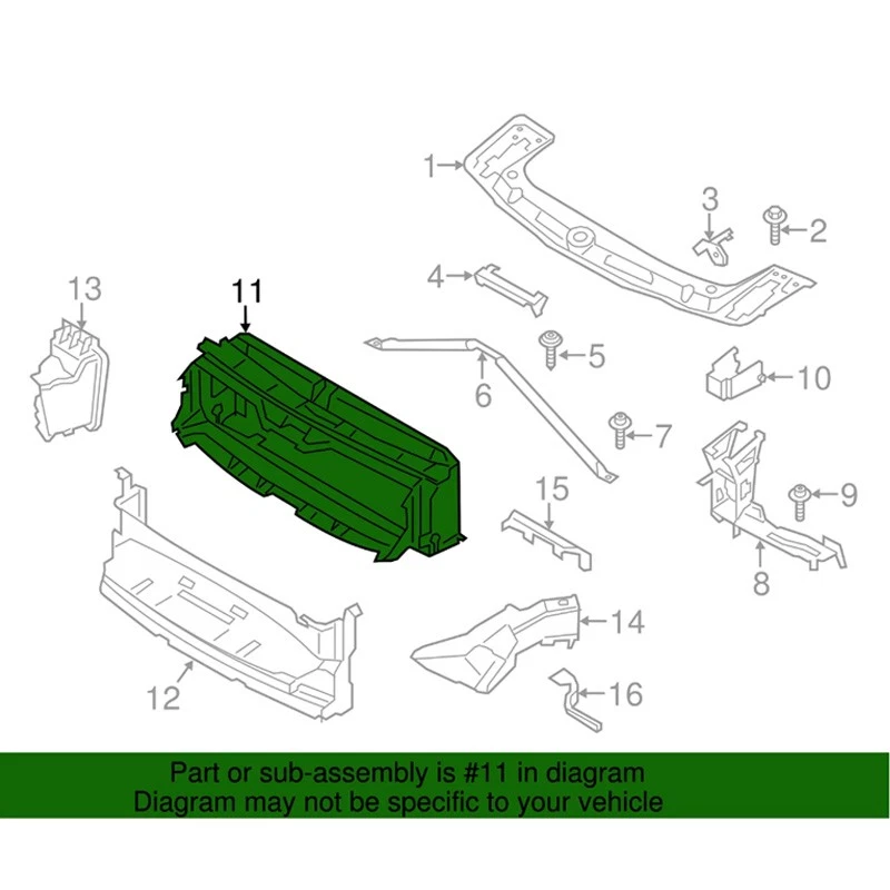 Parachoques delantero radiador conducto de admisión de aire negro para BMW F34 GT 330i 335i 2013-2018 Foto 2 de 4
