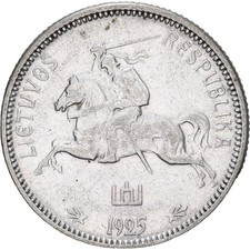 [#1202228] Lithuania, 2 Litu, 1925, King s Norton, Silver, EF, KM:77