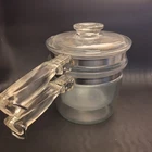 Vntg 1940-50's Pyrex #6283 Flameware Double Boiler,Lid 1.5 Quart Stove Top notes