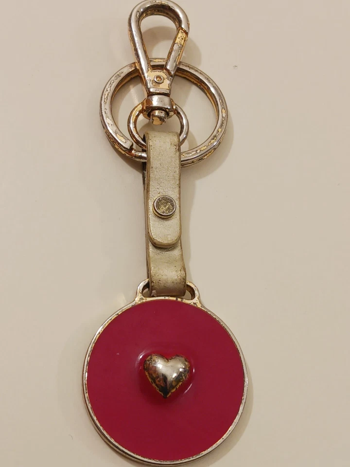 Винтажный красный сердце брелок брелок омар клапаны кожаный ремень сумка подвеска - Изображение 4 из 4