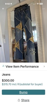 Lace And Denim Flare Jean s One Of A Kind From The 80S