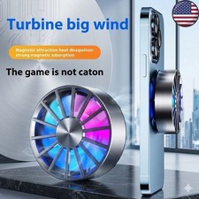 Magnetic Phone Cooler RGB Radiator Cooling Fan Heat Sink for iPhone Android PUBG