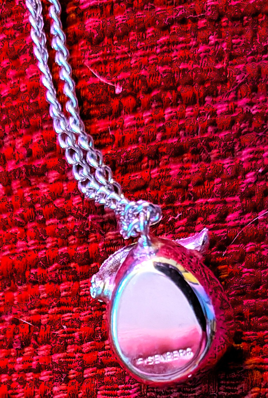 Authentic Eisenberg Crystal Solitaire Pendant - image 3