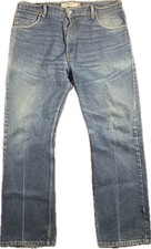 Levi's 517 Boot Cut Men's Jeans Size 36 x 32 Dark Wash Blue Black Batwing Tag