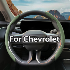 2pcs Segmented Steering Wheel Cover For Chevrolet Chevy Sport Leather Green 15 2pcs Segmented Steering Wheel Cover For Chevrolet Chevy Sport Leather Green 15