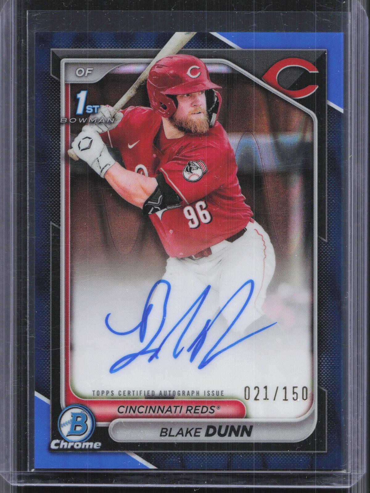 2024 Bowman Chrome #CPA-BD Blake Dunn 1st Blue Raywave Auto #/150