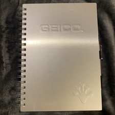 Geico Embosssed Metal Notebook Office Supplies Work School Vintage With Pen