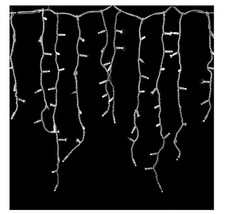 Icicle LED Curtain Lights  152 LEDs 19.2W: 2m wide x 1m high. 4 available. Xmas