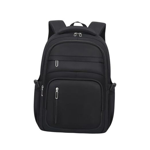 Stylish Unisex Black Laptop Backpack for School Work Travel