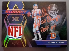 Panini John Elway Broncos 1/1 PLAYER WORN NFL Shield Logo Patch AUTO Beckett COA