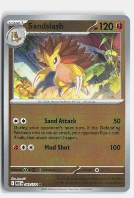 Sandslash 069/132 Mega Evolution Common Pokemon Reverse Holo NM