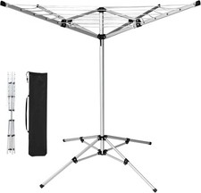 40M ROTARY AIRER 4 ARM OUTDOOR CLOTHES GARDEN WASHING LINE DRYER SPIKE & COVER