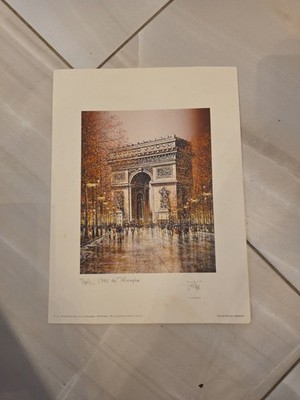 Paris L Arc de Triomphe Guy Dessapt Collection Signed Art Print France