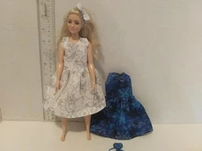 Doll Clothes Handmade to fit Curvy Barbie doll- 2- Holiday  Dresses-Bows-  K74
