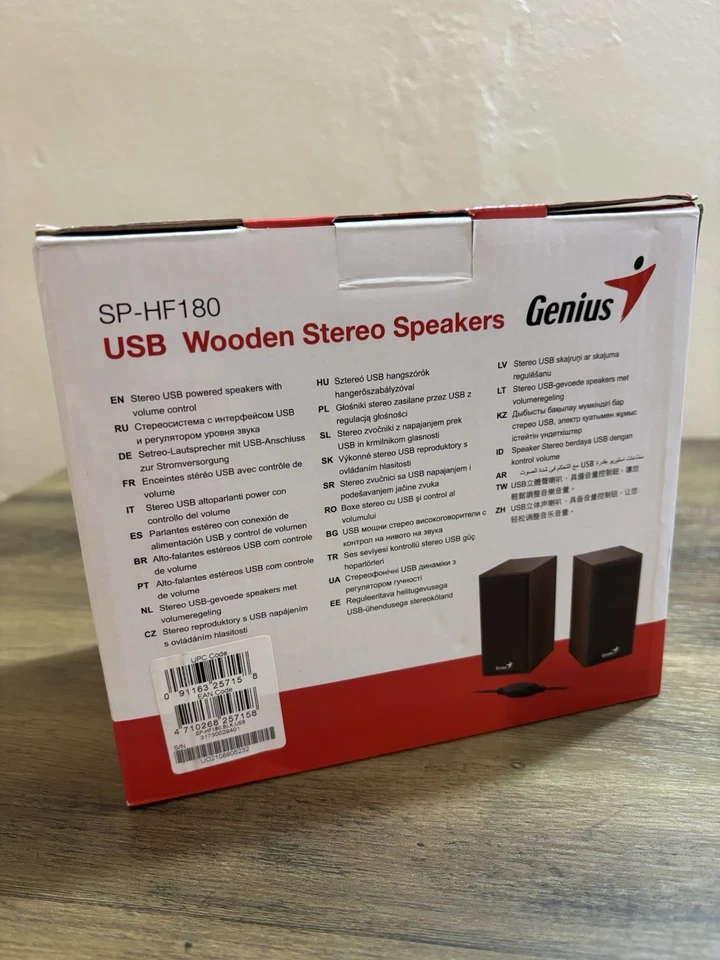 Genius SP-HF180 Stereo Speakers - Black - Clearance - Image 3 of 4