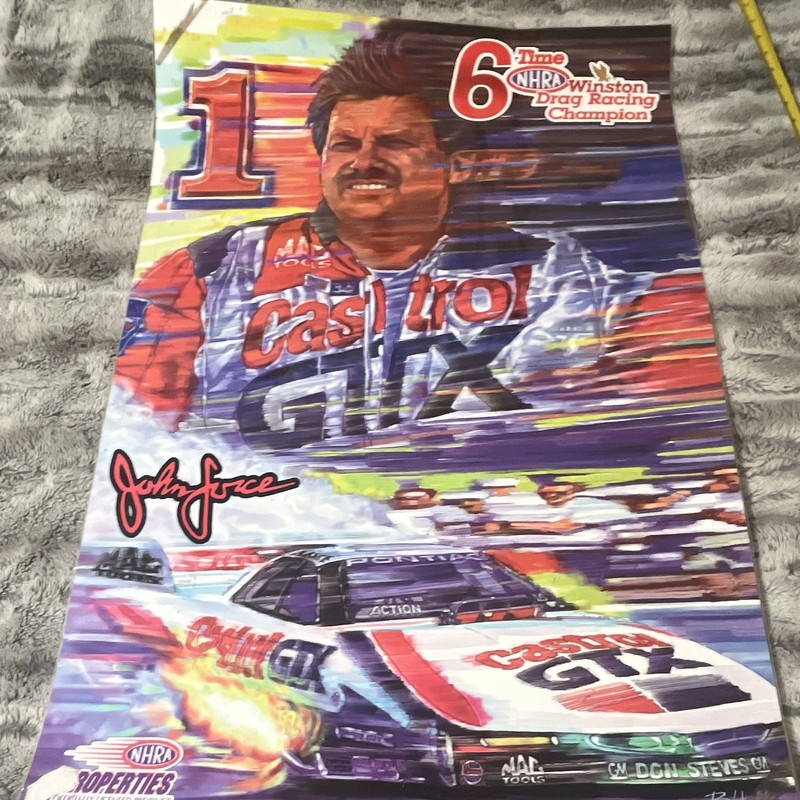 John Force Castrol GTX NHRA Winston Drag Racing Champion Original Rare