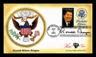 US COVER PRESIDENTIAL LIBRARIES RONALD REAGAN FDC COMBO PUGH HAND PAINTED