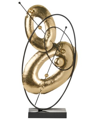 Dekofigur Metall handgefertigt abstrakt Glamour Design gold Lusk