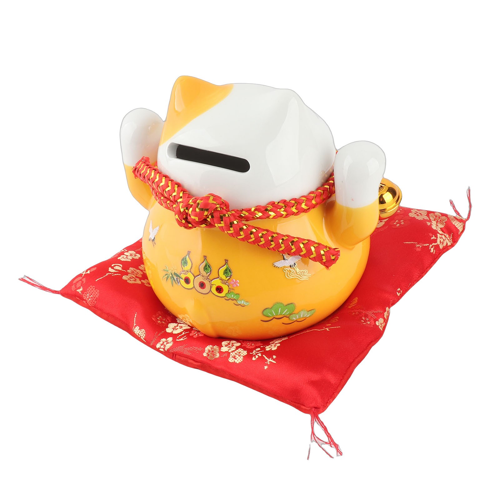 Lucky Cat Coin Bank 4.5in Exquisite Cute Bring Luck Good Wish Ceramic Fortune Ca
