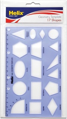 Maped USA - Geometry Shapes Drawing Template - 17 Shapes - Educational Tool 
