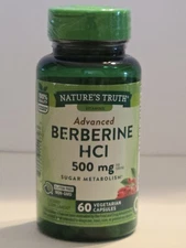 Nature's Truth Advanced Berberine HCI 500 MG Sugar Metabolism Capsules 12/2026