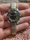 Vintage 1972 TIMEX Electric Diver Style 25mm Watch Blue Bezel Needs Battery