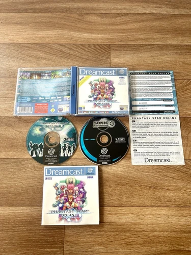 Phantasy Star Online Sega Dreamcast With Sonic 2 Adventure The Trial VGC