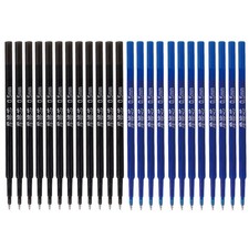 30 Pcs Black Blue Ink Gel Pen Refills 0.5mm Fine Point, Erasable Replacement ...