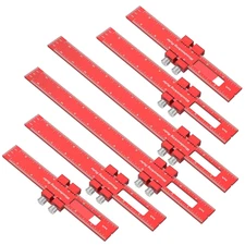 6PCS Woodworking Precision Ruler Set 6 8 12 Inch Procision Marking Ruler with Sl